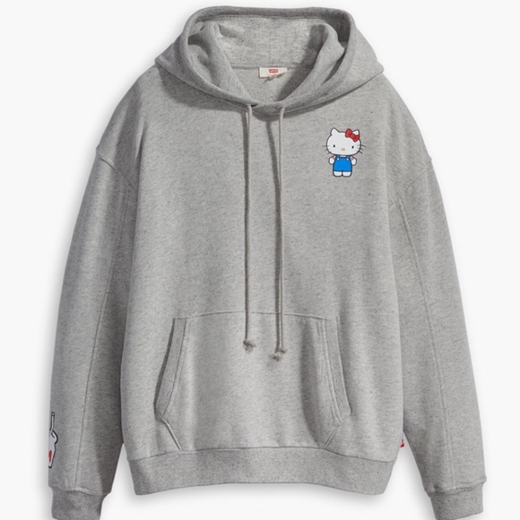 Levi's x Hello Kitty Women's Unbasic Hoodie Sweatshirt Limited Edition G XS CO - Picture 6 of 6